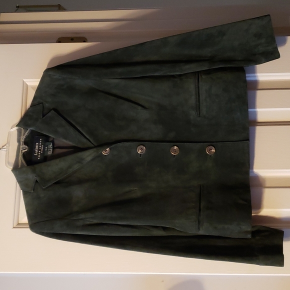 Ralph Lauren Jackets & Blazers - Ralph Lauren Petite Small Dark Green Suede Jacket